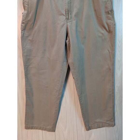 Columbia Regular Fit Men’s Khaki Flat Front Pants Size 40x29 Cotton READ - Picture 3 of 11